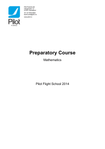 Preparatory Course - Pilot Flight Academy