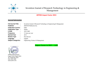 Invention Journal of Research Technology in Engineering