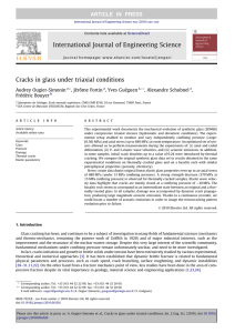 Cracks in glass under triaxial conditions International Journal of