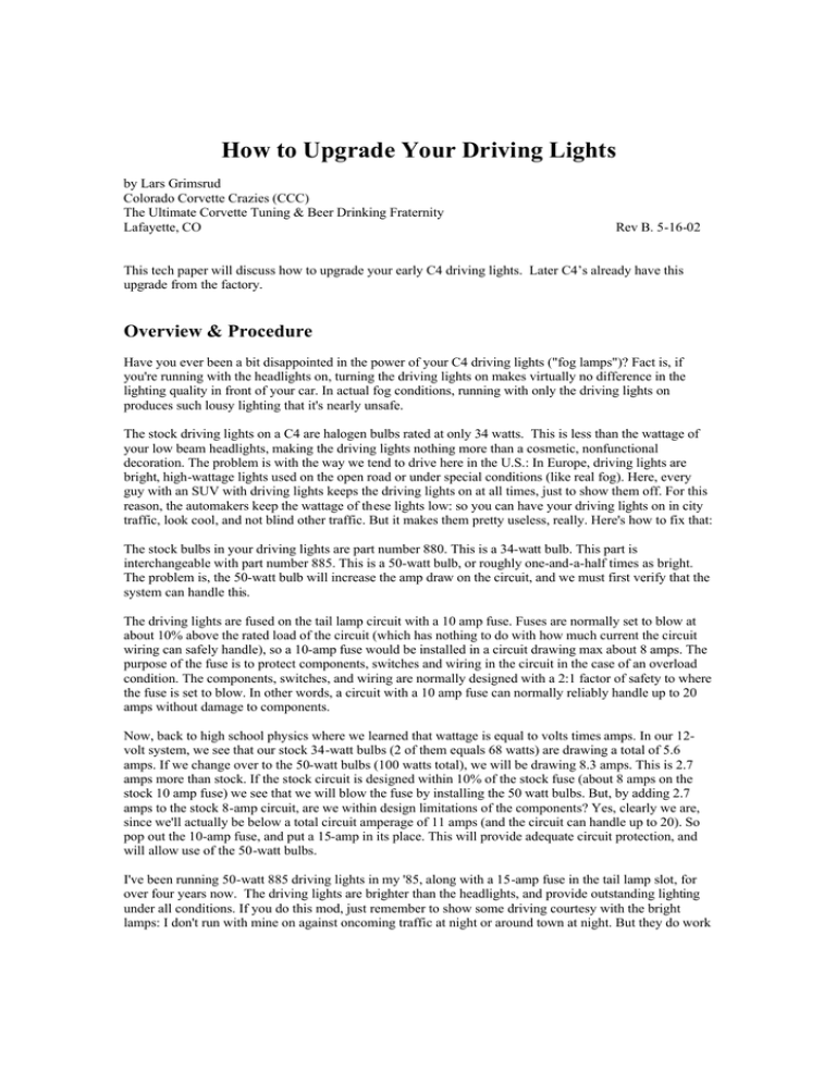 How to Upgrade Your Driving Lights