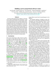 Building a power-proportional software router