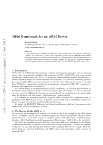 HS06 Benchmark for an ARM Server