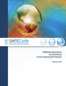 Software Assurance: An Overview of Current Industry