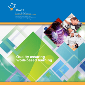 Quality assuring work-based learning