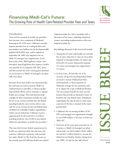 The Growing Role of Health Care-Related Provider Fees and Taxes