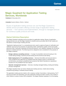 Magic Quadrant for Application Testing Services, Worldwide