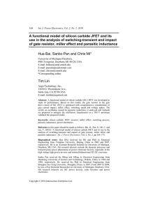 A functional model of silicon carbide JFET and its use in the analysis