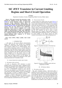 SiC JFET Transistor in Current Limiting Regime and Short