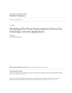 Modeling of Sic Power Semiconductor Devices For Switching
