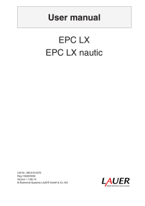 EPC LX EPC LX nautic User manual