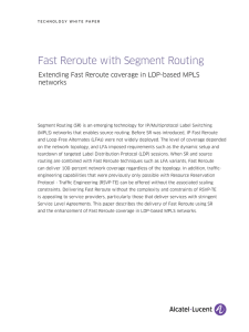 Fast reroute with segment routing