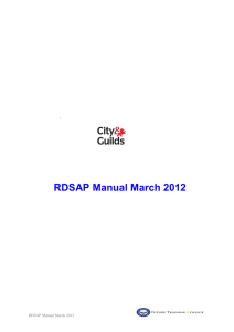 RDSAP Manual March 2012