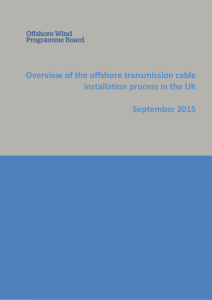 Overview of the offshore transmission cable installation process in