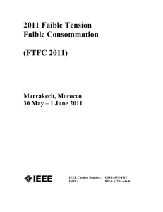 2011 Faible Tension Faible Consommation