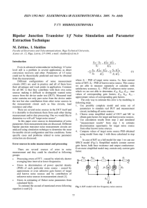 Bipolar Junction Transistor 1/f Noise Simulation and Parameter