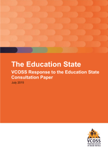The Education State - Victorian Council of Social Service