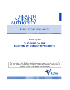 guideline on the control of cosmetic products