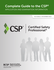 CSP Complete Guide - American Society of Safety Engineers