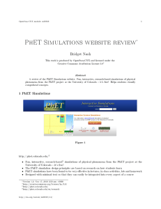 PhET Simulations website review
