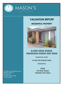 valuation report - Melbourne Property Valuation