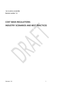 cost basis regulations: industry scenarios and best practices