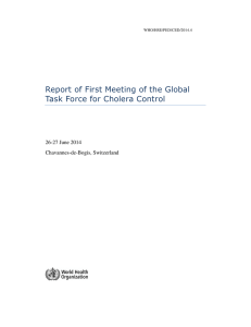 Report of First Meeting of the Global Task Force for Cholera Control