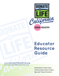 Educator Resource Guide - Donate Life California