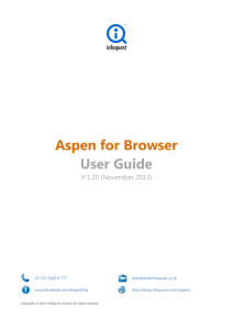 Aspen for Browser User Guide