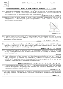 Suggested problems: Chapter 26- HRW-Principles of Physics