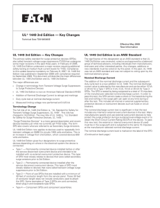 UL 1449 3rd Edition — Key Changes