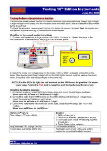 Transmille Testing 16th Edition Instruments