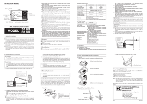MODEL3165/3166 Instruction Manual