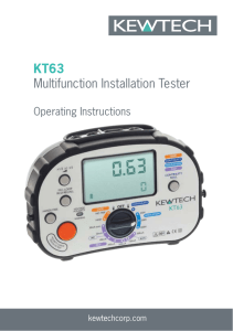 KT63 Multifunction Installation Tester