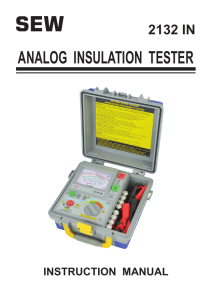 ANALOG INSULATION TESTER - Hoyt Electrical Instrument Works, Inc