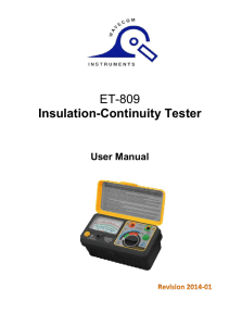 ET-809 Insulation-Continuity Tester