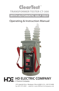 to the ClearTest Transformer Tester Instruction Manual