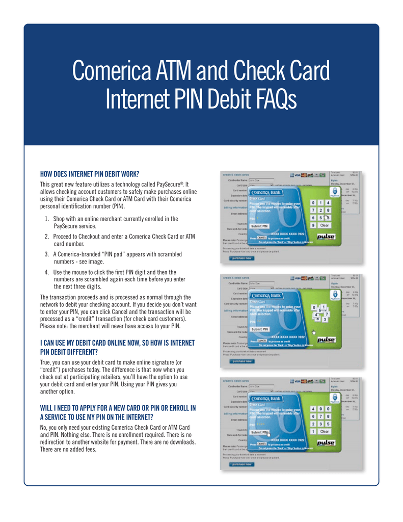 Comerica Bank Card - sleek body method