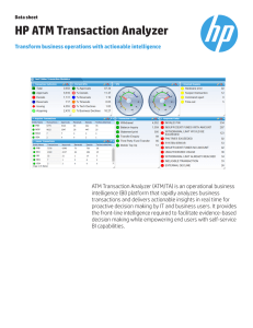 HP ATM Transaction Analyzer—Transform business operations with