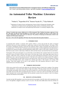 An Automated Teller Machine: Literature Review