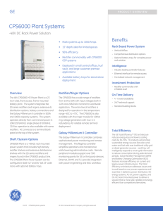 CPS6000 Plant Systems - GE Industrial Solutions