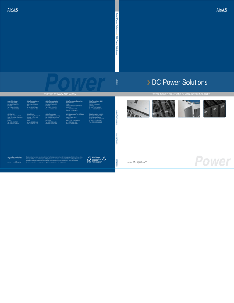 Power controller - Cordex CXCR/CXCP - Alpha Technologies GmbH