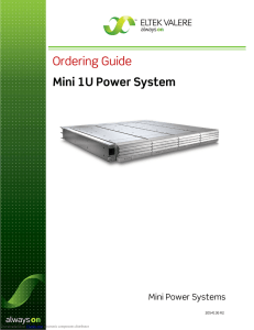 Mini 1U Power System