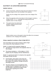 DC CAPACITORS QUESTIONS ENERGY