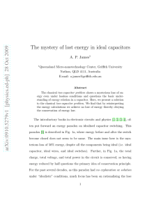 The mystery of lost energy in ideal capacitors