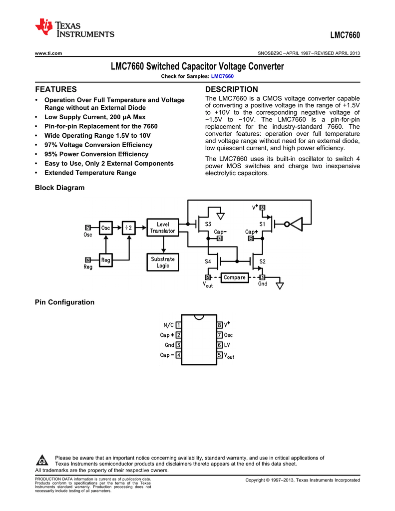 Icl7660 схема включения