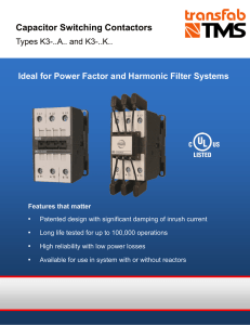 Capacitor Switching Contactors