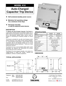 Auto-Charged Capacitor Trip Device