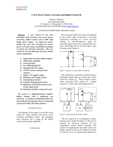 A New Power Factor Correction and Ballast Control IC