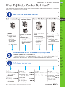 Fuji Electric IEC Motor Controls Overview and Selection