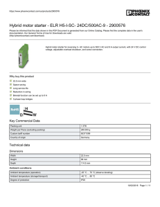 Hybrid motor starter - ELR H5-I-SC- 24DC/500AC